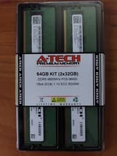 NEW SEALED 64GB 2x32GB Micron DDR5-4800 ECC RDIMM SERVER RAM MTC20F1045S1RC48BA2
