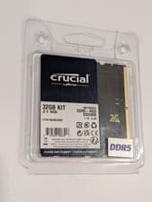 Crucial 32GB 2x16GB DDR5 4800 CL40 SODIMM Laptop Memory 1.1v