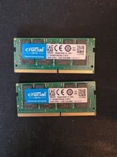 Crucial 32GB Kit 2x16GB DDR4-2400 SODIMM Laptop RAM CT16G4SFD824A Tested
