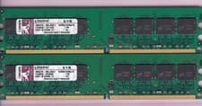 2GB 2x1GB PC2 5300 KINGSTON KVR667D2N5/1G DDR2-667 DESKTOP RAM MEMORY KIT #HK69