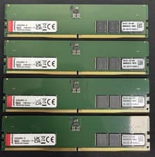 128GB Kit 4x 32GB DDR5 4800MHz PC5-38400 UDIMM RAM Kingston KVR48U40BD8-32