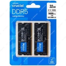 Crucial 32GB 2x16GB PC5-44800 Factory Sealed Laptop Memory RAM (CT2K16G56C46S5)