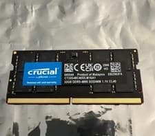 Crucial 32GB DDR5-4800 SO-DIMM 262-Pin Non-ECC Laptop RAM CT32G48C40S5