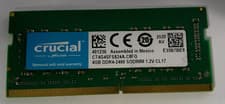 Crucial 4GB DDR4-2400 SODIMM memory module, CT4G4SFS824A.C8FG