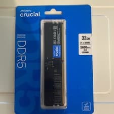 NEW 1x32GB Crucial Micron DDR5-5600 RAM UDIMM Memory Desktop (CT32G56C46U5)